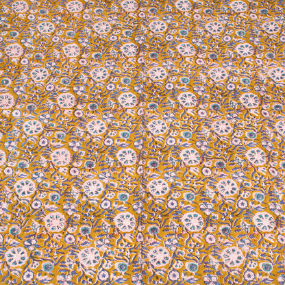 Boho Cotton Table Cover with Traditional Block Print Design - 60x90