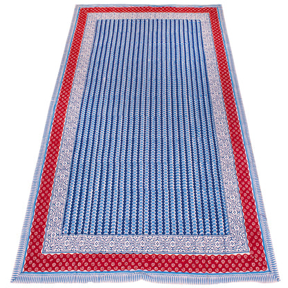 Handmade Cotton Block Print Table Cover for Dining Table - 60x90