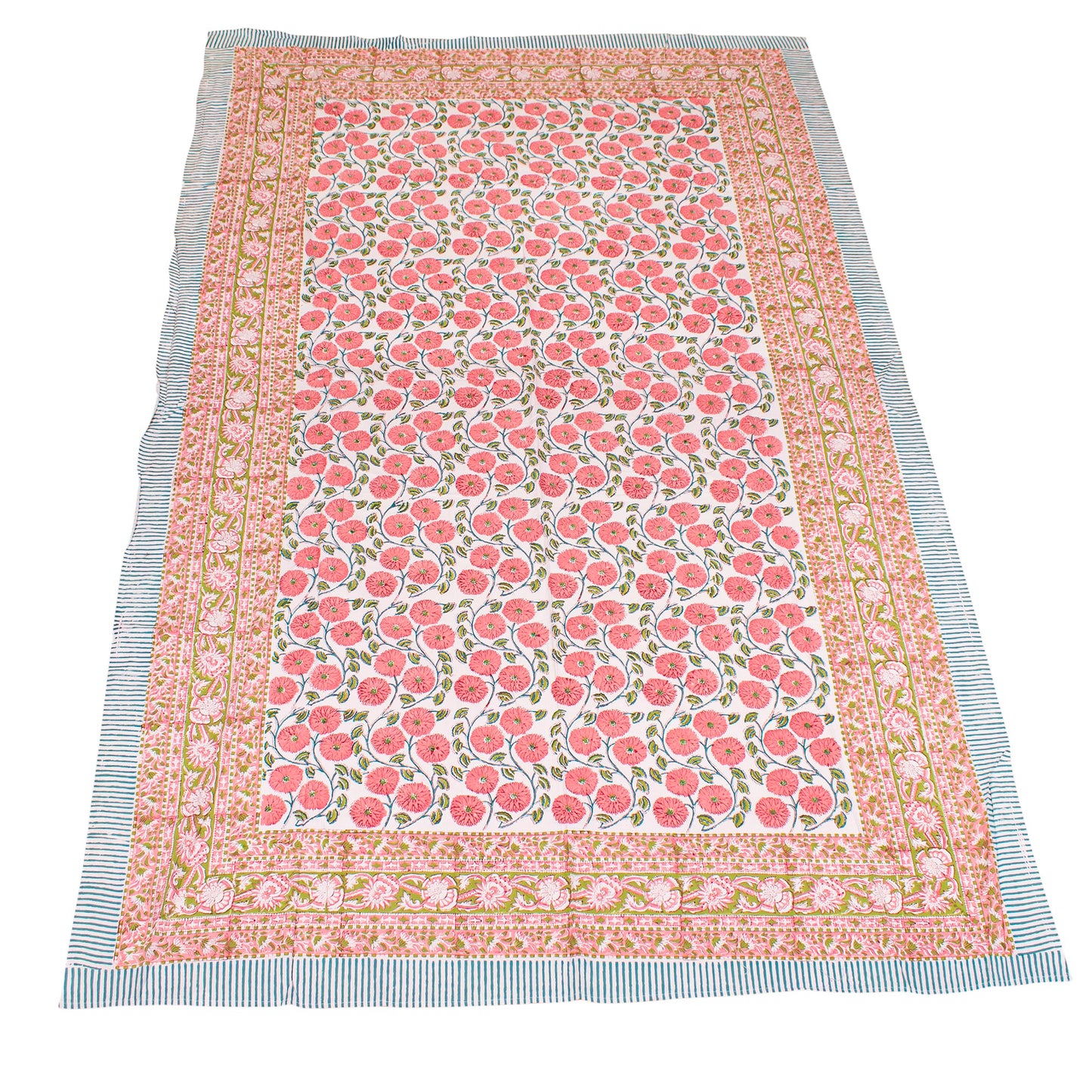 Block Print Tablecloth, 100% Cotton Table Cover, Artistic Dining Room Decor, Handmade Table Linen