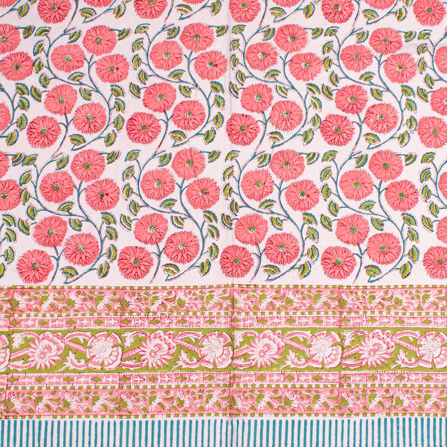 Block Print Tablecloth, 100% Cotton Table Cover, Artistic Dining Room Decor, Handmade Table Linen