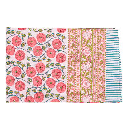 Block Print Tablecloth, 100% Cotton Table Cover, Artistic Dining Room Decor, Handmade Table Linen