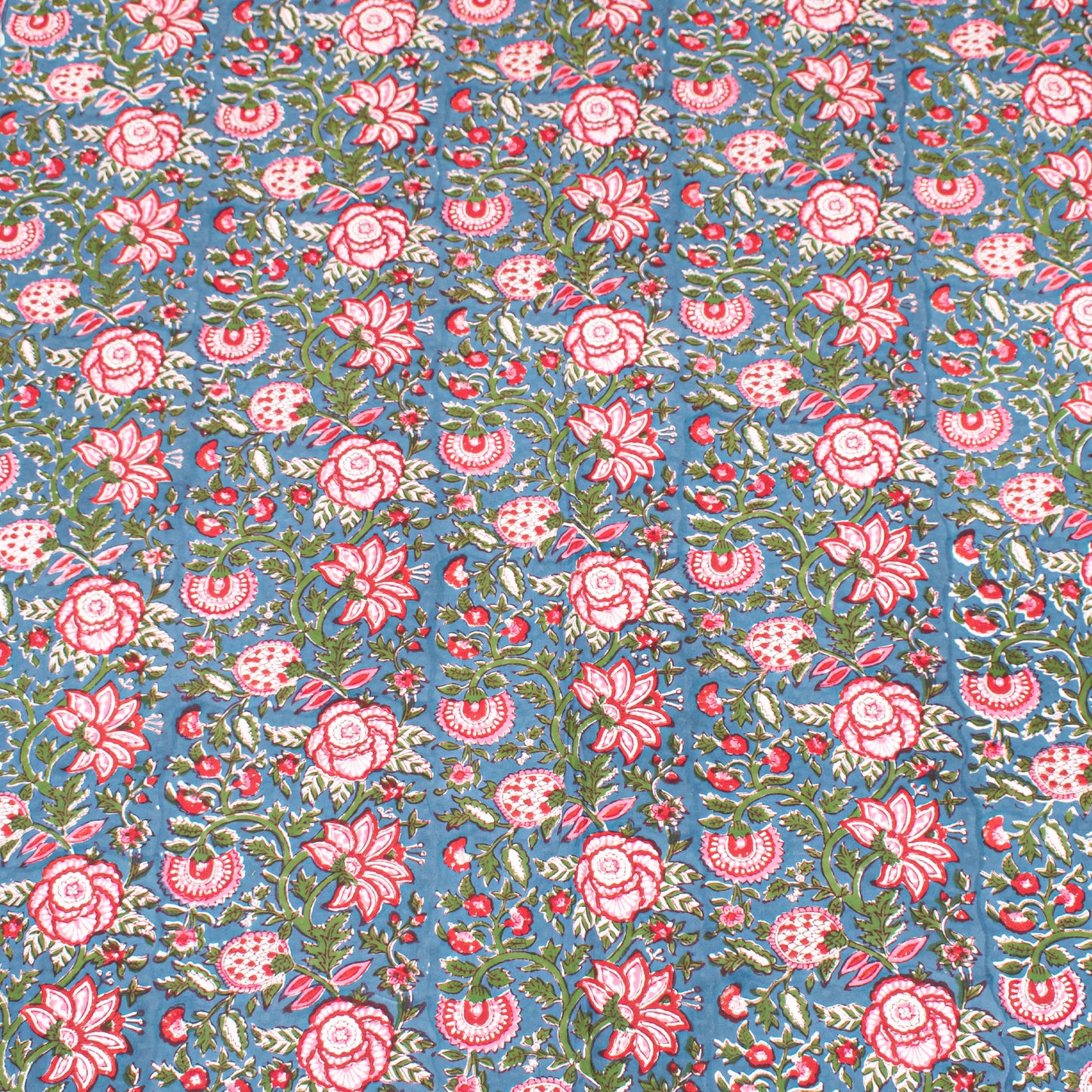 Hand Block Printed Cotton Tablecloth, Botanical Print Dining Table Cover, Modern Boho Farmhouse Decor