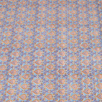 Hand Block Print Cotton Tablecloth, Boho Floral Table Cover, Handmade Dining Room Decor