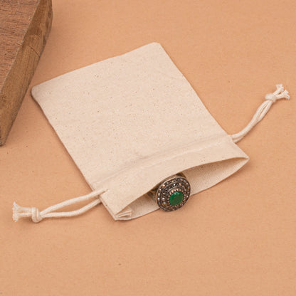 Pack of 10 pcs - Eco Friendly Pouch with Logo, 100% Pure Cotton Pouch For Jewelry Packaging, Custom Jewelry Pouch