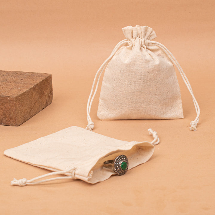 Pack of 20 – Cotton Drawstring Pouch | Jewelry &amp; Gift Packaging Bag