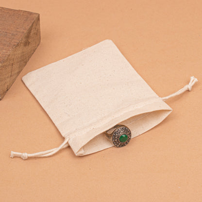 Pack of 20 pcs - Natural Cotton Pouches, Personalized Drawstring Jewelry Bag with Logo, Organic Small Fabric Bags