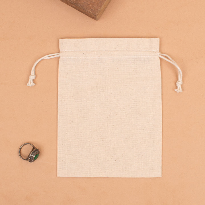 Pack of 25 – Cotton Drawstring Pouch | Jewelry &amp; Gift Packaging Bag