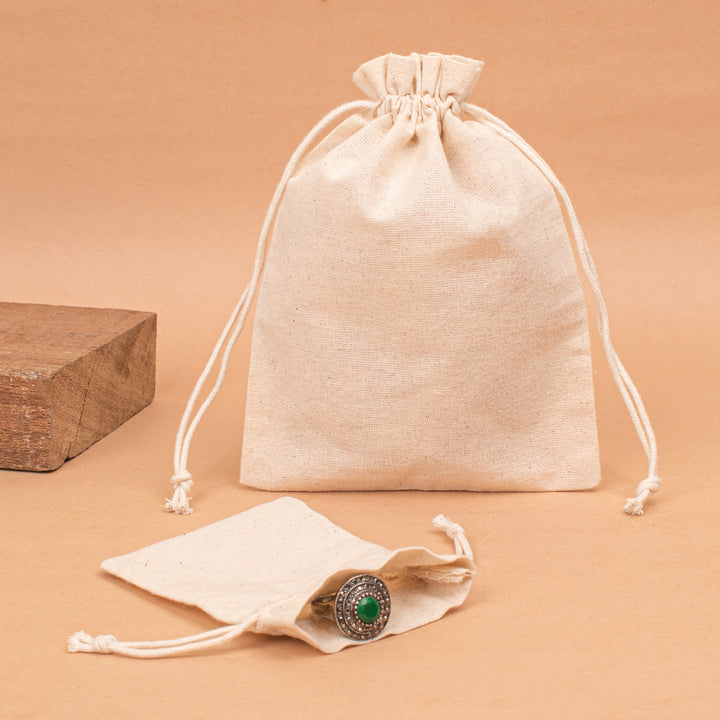 Pack of 30 – Cotton Drawstring Pouch | Jewelry &amp; Gift Packaging Bag