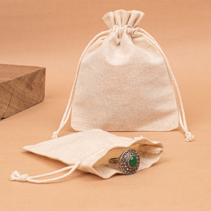 Pack of 40 Cotton Small Jewelry Pouches, Lightweight Drawstring Jewelry Bag with Logo, Cotton Small Gift Bags