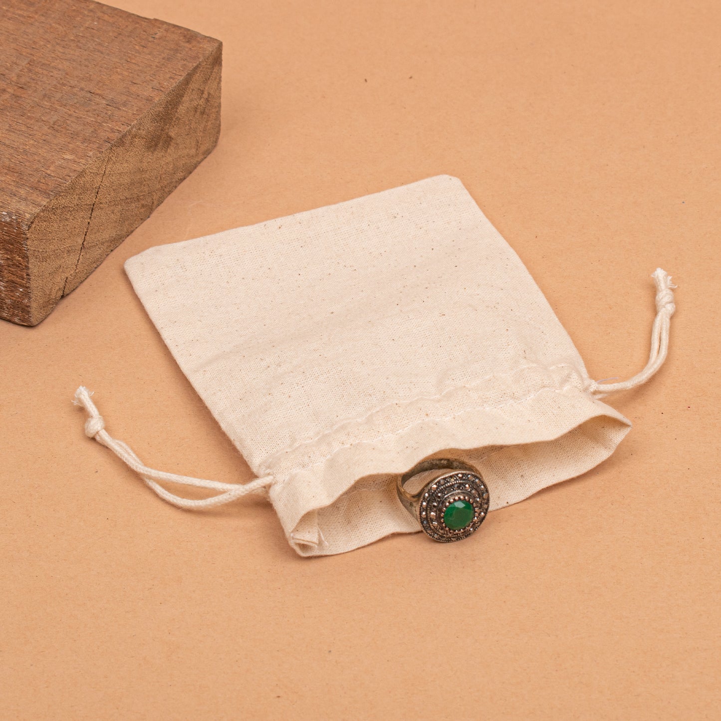 Pack of 40 Cotton Small Jewelry Pouches, Lightweight Drawstring Jewelry Bag with Logo, Cotton Small Gift Bags