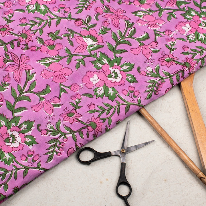Multi Floral Light Pink Fabric