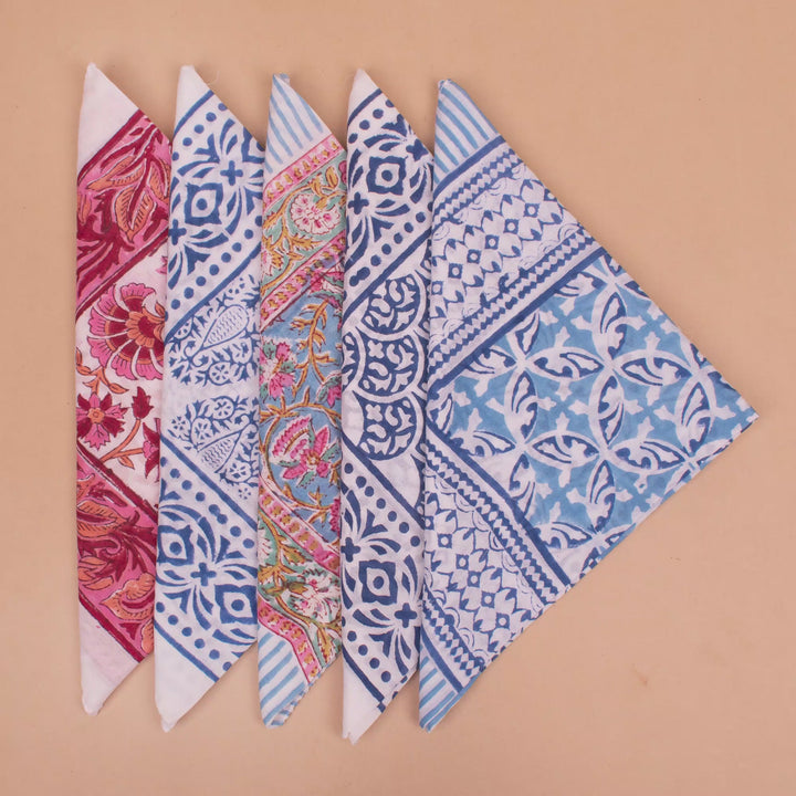 Set of 5 – Boho Cotton Bandanas | Everyday Head Scarf