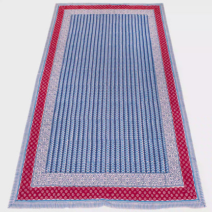 Handmade Cotton Block Print Table Cover for Dining Table - 60x90