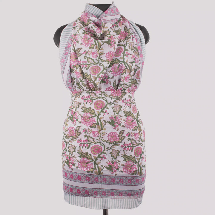 Floral Cotton Sarong | Beach Cover-Up &amp; Wrap Skirt