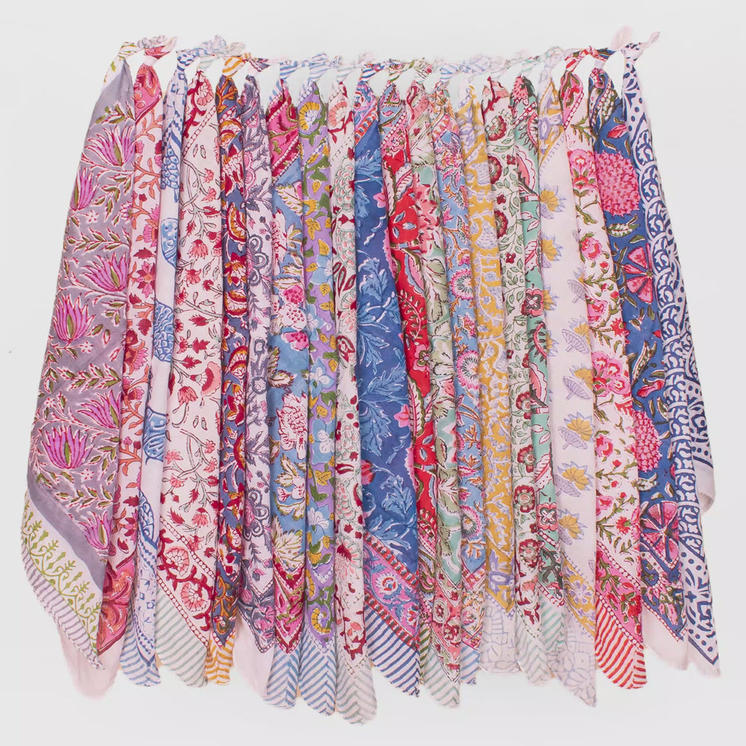 Set of 20 – Boho Cotton Bandanas | Everyday Head Scarf