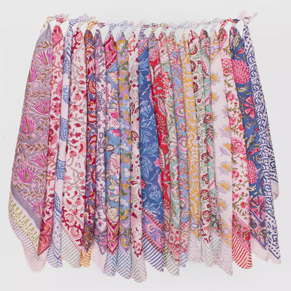 Set of 20 - Printed Cotton Bandana for Women | Soft Bohemian Hair Accessory