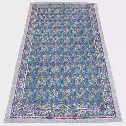 Handmade Cotton Block Print Table Cover for Dining Table - 60x90