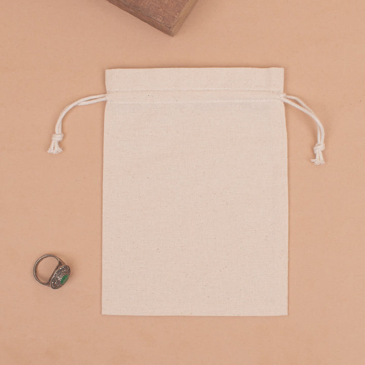Pack of 25 – Cotton Drawstring Pouch | Jewelry &amp; Gift Packaging Bag
