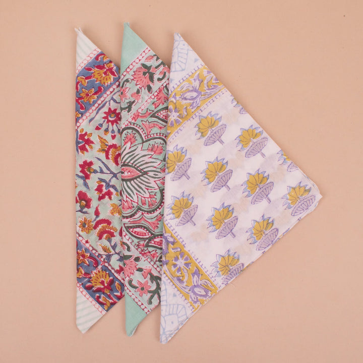 Set of 3 – Boho Cotton Bandanas | Everyday Head Scarf