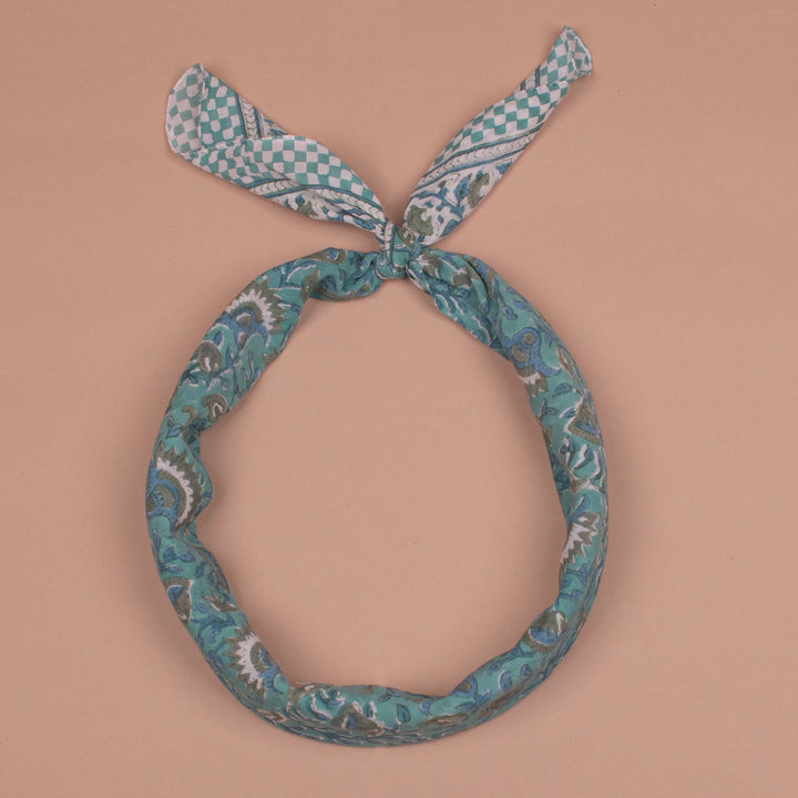 Boho Cotton Bandana 40x40 | Large Boho Head Scarf &amp; Hair Wrap