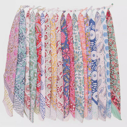 Set of 18 - Pure Cotton Bandana for Men and Women | Breathable Printed Head Wrap for All Seasons