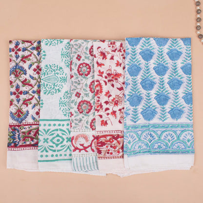Set of 25 - Bohemian Paisley Cotton Bandana, Hand Block Printed Scarf, Soft Organic Fabric Wrap For Summer, Ideal Unisex Gift, Accessory For Pets & Bikers