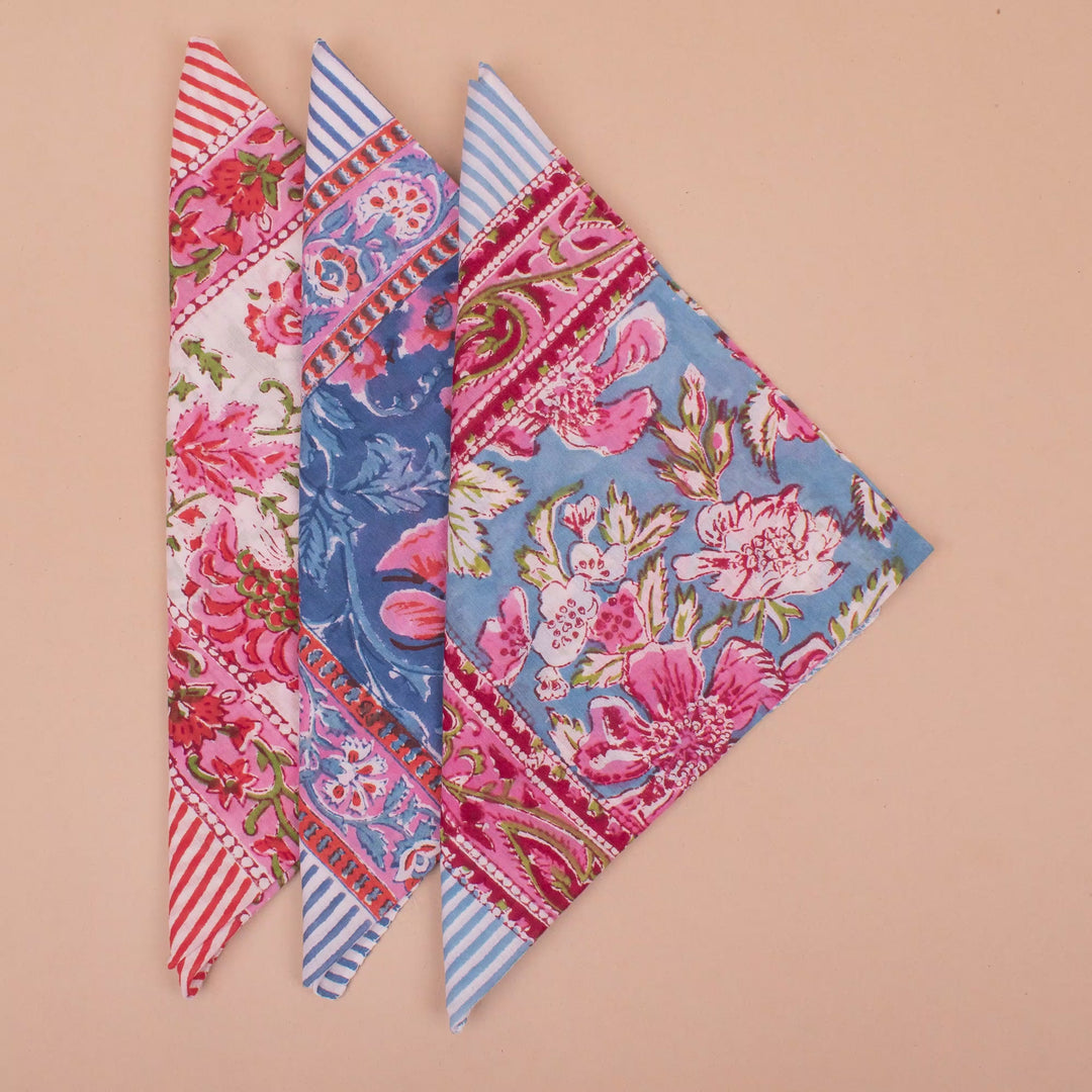 Set of 3 – Premium Cotton Bandanas | Hair Scarf &amp; Neck Wrap